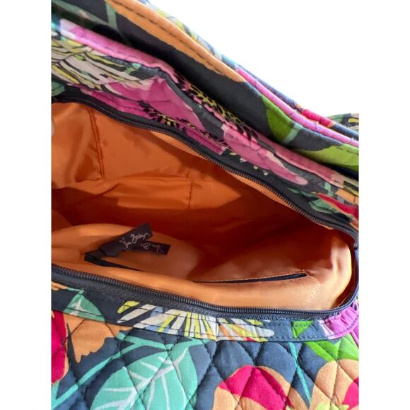 Vera Bradley Jazzy Blooms Double Sided Magnetic Snap Center Zip Tote Cottage - Picture 7 of 10